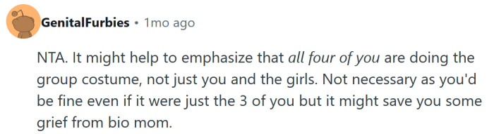 It's for the whole family, not just you and them.