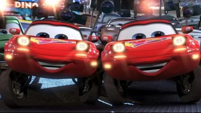 18. In Cars, when Mia and Tia flashed their headlights at Lightning McQueen