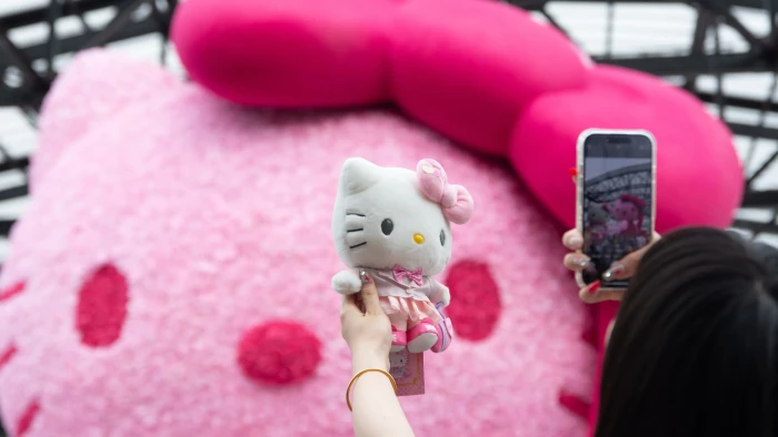 Hello Kitty attraction display highlights brand transition, Aya taking the lead