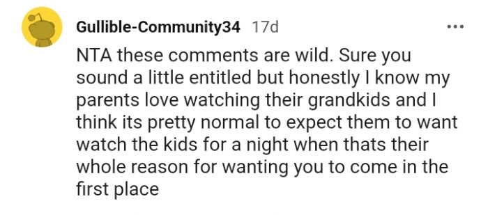 This Redditor finds the OP's expectations to be pretty normal