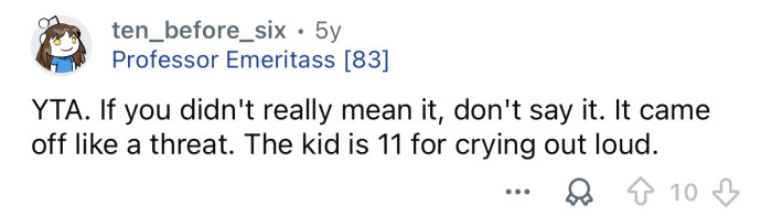 Don’t say it if you don’t mean it.