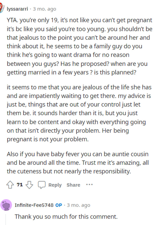 This comment conveyed a lot and explained how we were all feeling. OP responded and thanked them for this comment.