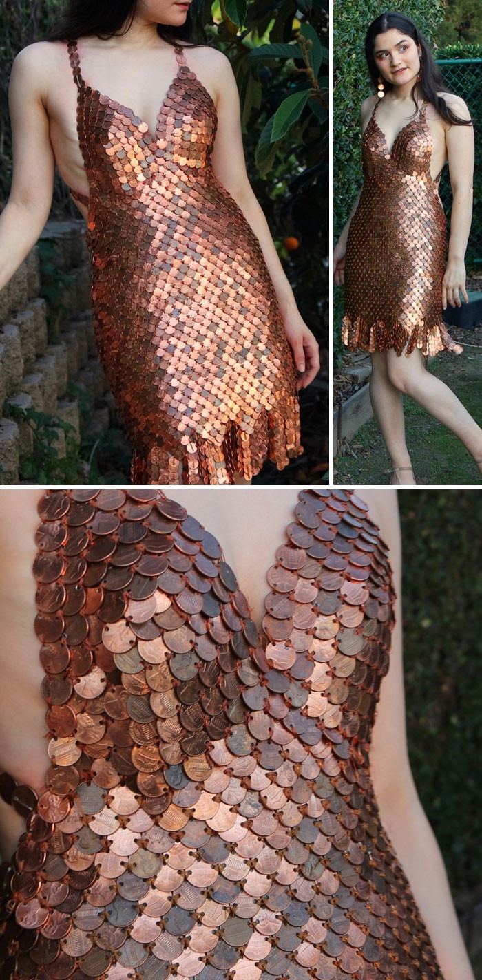 43. Dress Made From Over 2000 Pennies.