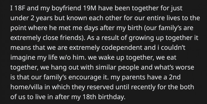 This is how close OP and her boyfriend really are