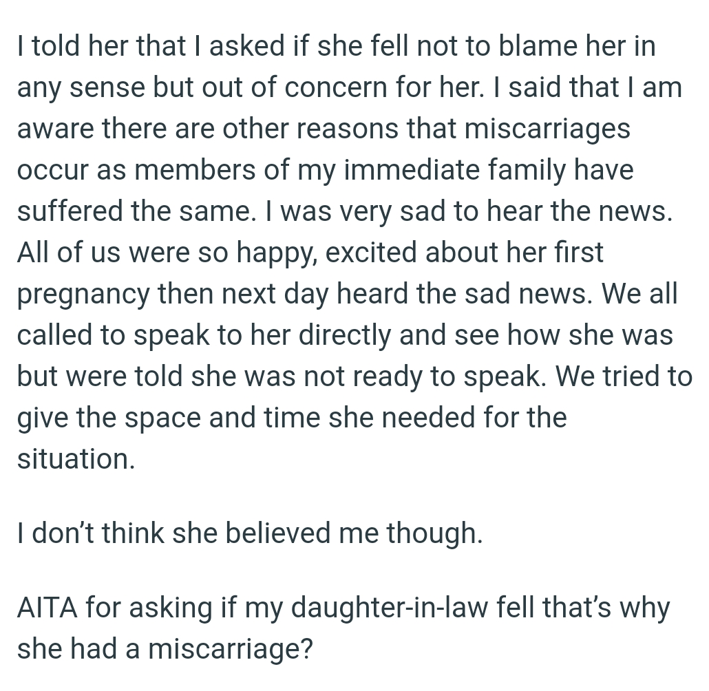 We all called to speak to her directly and see how she was