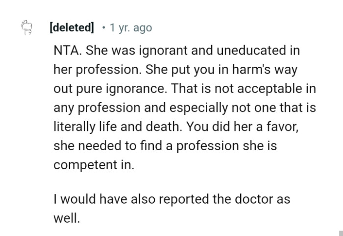 Reporting the doctor