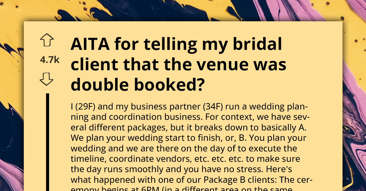 Wedding Planner Faces Backlash After Revealing Double-Booked Venue to Bride