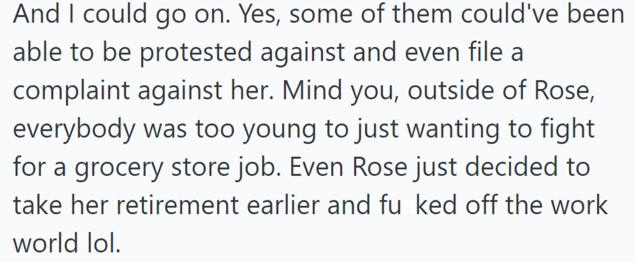 Several firings could have been contested, but most employees were too young to challenge.