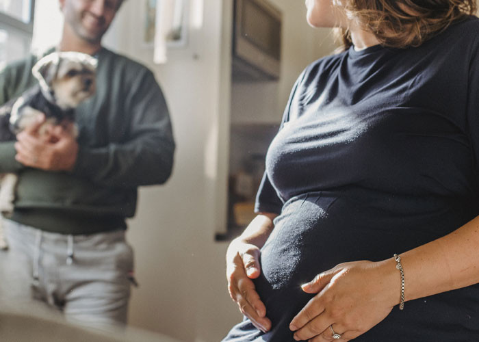 The only interaction in front of people is a glance