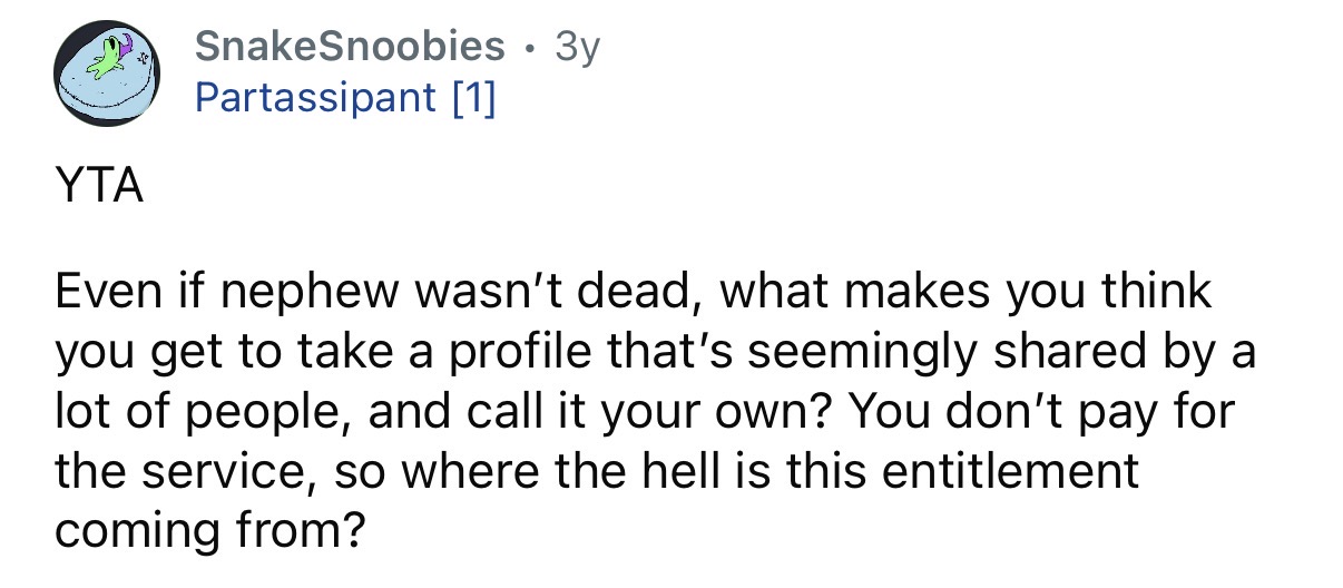 The entitlement is real.