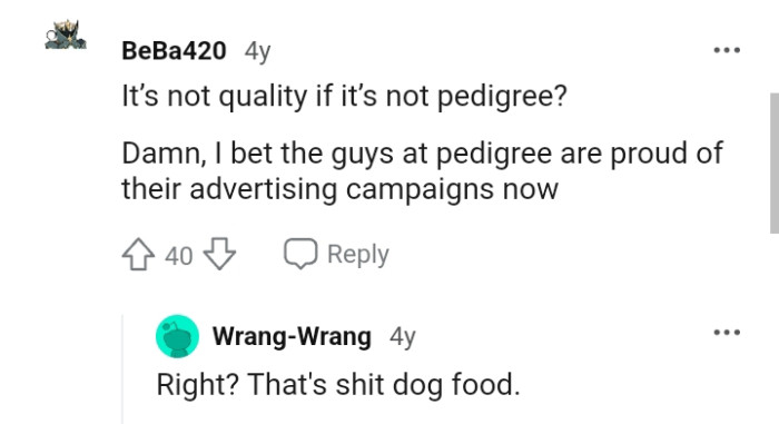 The folks at Pedigree being proud of their ad campaigns