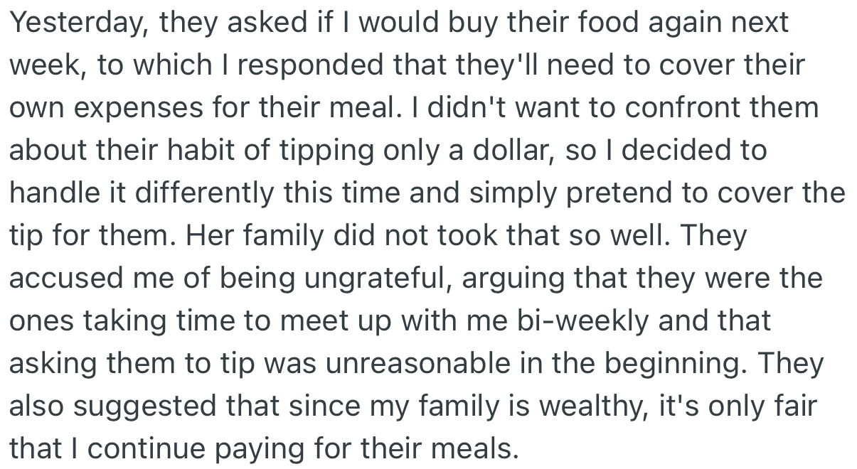 OP Made It Clear to His In-Laws That He Would No Longer Be Paying for Their Meals Again. And You Best Believe They Didn’t Take It Lightly