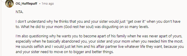 If the OP's dad's wedding is scheduled while they're underage and forced to attend, PLEASE WEAR A T-SHIRT WITH YOUR LATE MOTHER'S FACE PRINTED ON IT. If this is the case, let me know. I'll print your mom's face on T-shirts in both your sizes and send them to you for free. Bless your mother's soul. Stay vigilant, and good luck to you both.