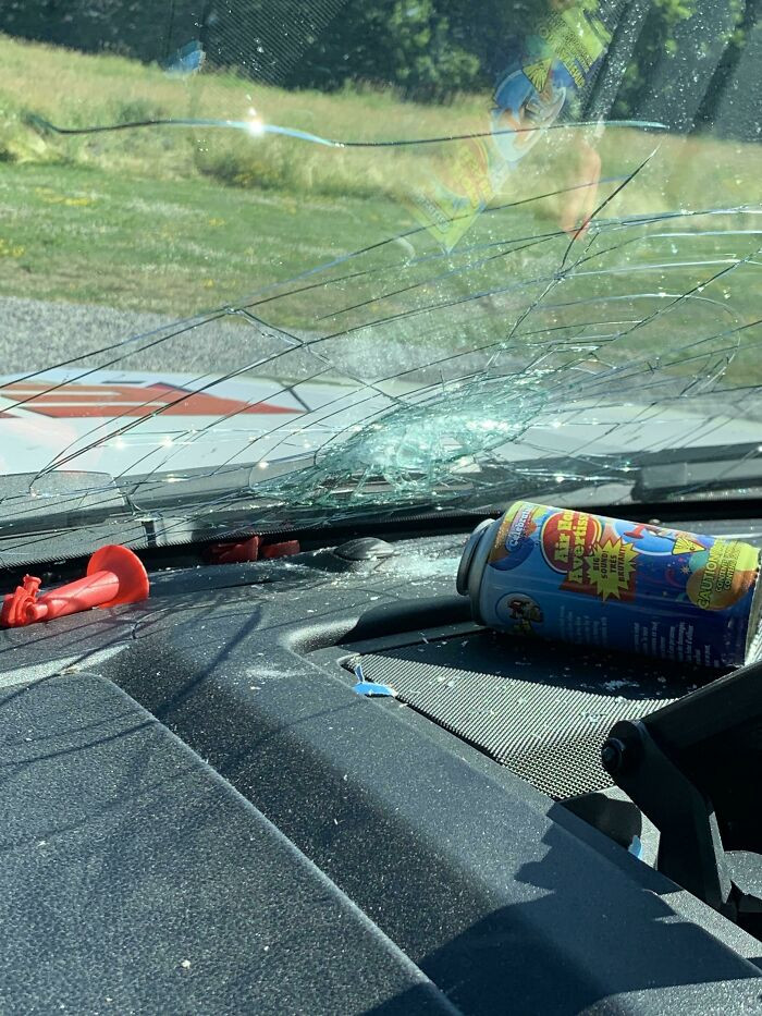 "Forgot Dollar Store Air Horn In The Sun On The Dash Of My Truck Today"