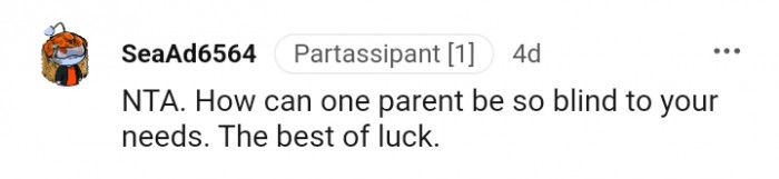 This Redditor wishes the OP all the best.