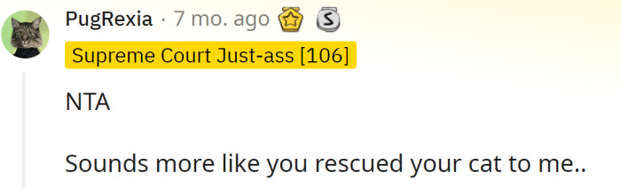 It sounds like she has rescued Pebbles.