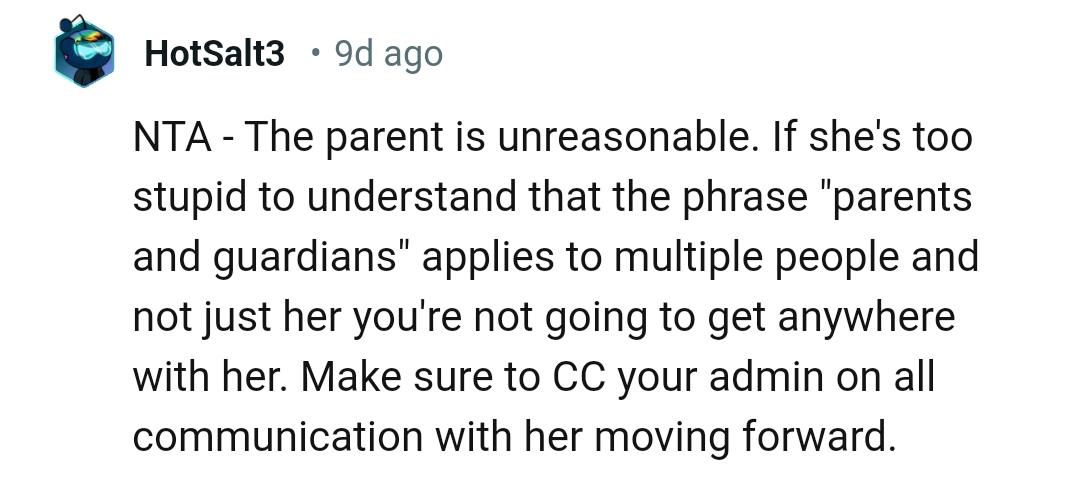 Let's head into the comments section and find out what other Redditors have to say regarding the story