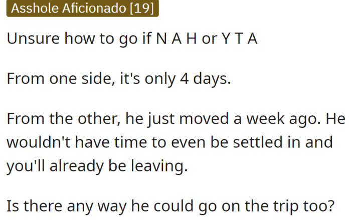 On one side, it's a short trip, but on the other...