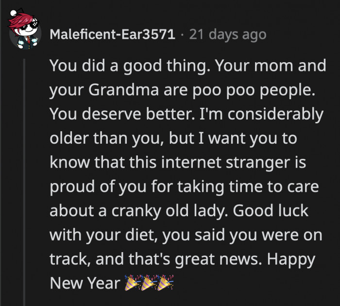 They were basically forcing OP to put up with their hurtful criticisms and got mad when he refused to accept it