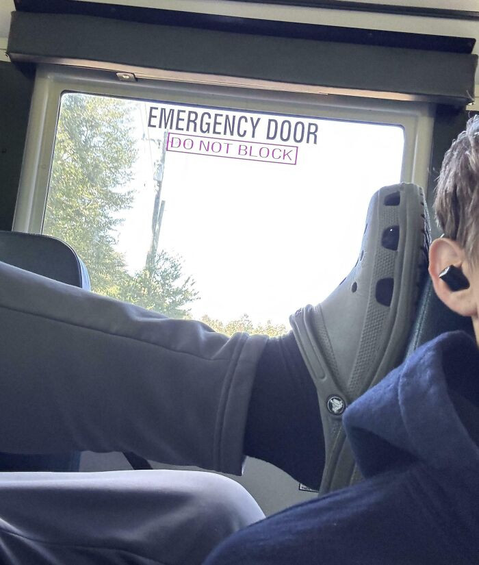 "Puts His Feet Right Next To My Head On The Bus"