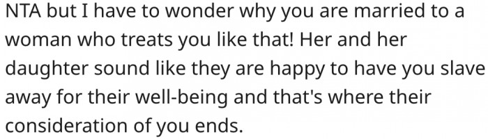 9. He should not have married a woman who does not care about him.