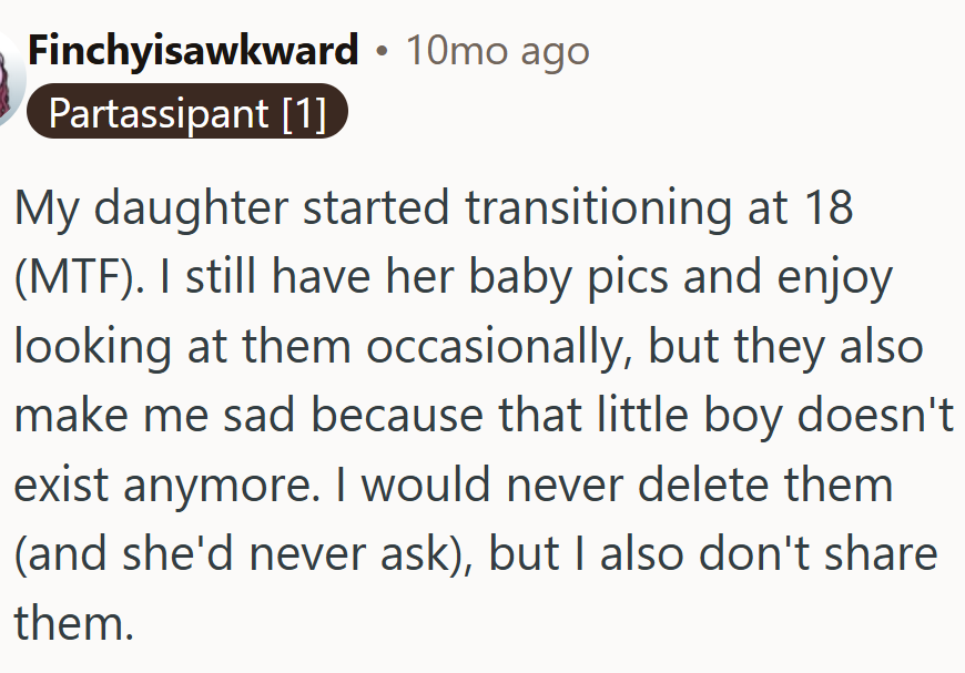 This mom would never delete them...