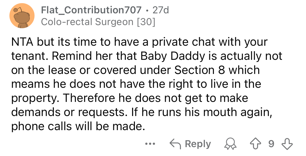 Time to have a chat with your tenant.