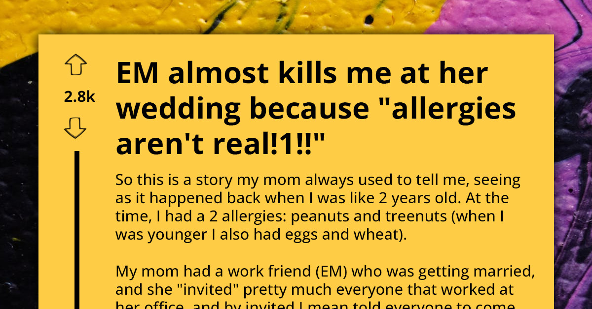 Bride Intentionally Puts Nuts In Cake To Prove That Her Colleague's Allergic Child Was Only Picky Eater, Gets Served Her Sweet Karma Instantly