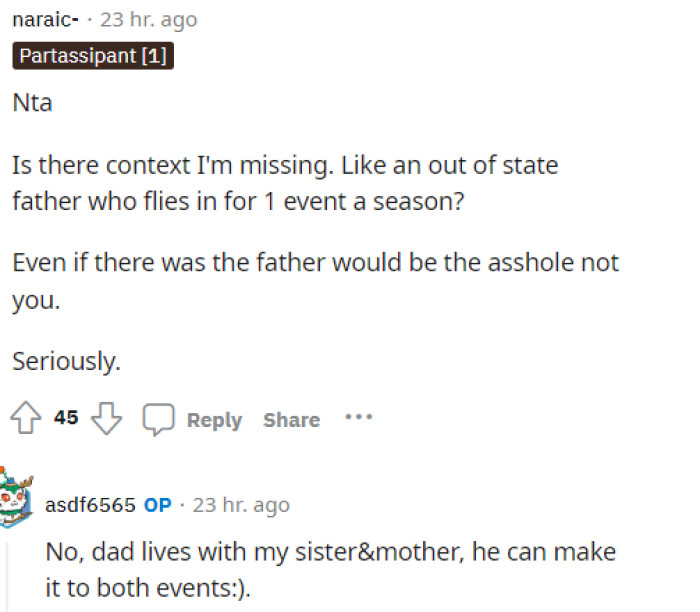 This would be the only reasonable approach, but essentially she's just asking for too much at this point.