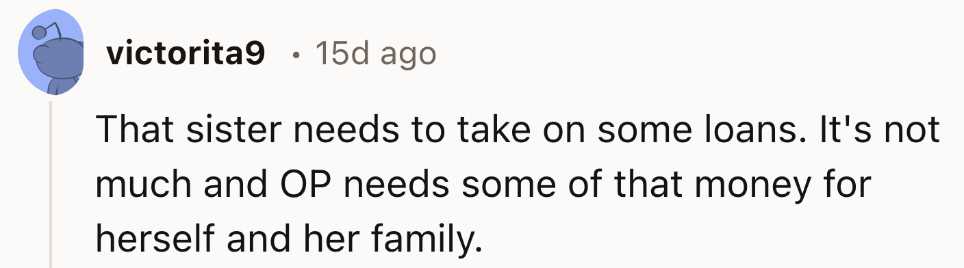 Their Sister Needs to Take Some Loans