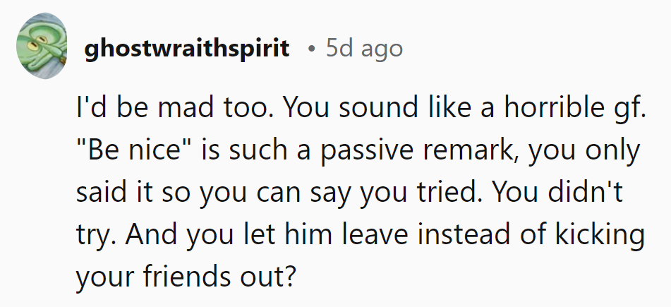 Her 'be nice' plea fell flatter than a deflated balloon. Next time, an eviction notice might do the trick.