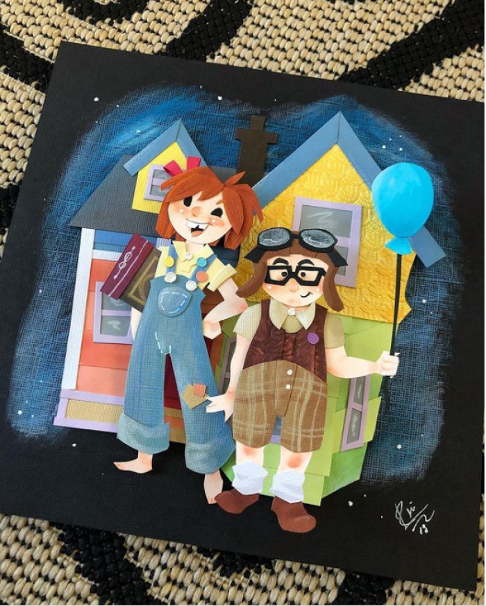 Carl & Ellie as children from Up