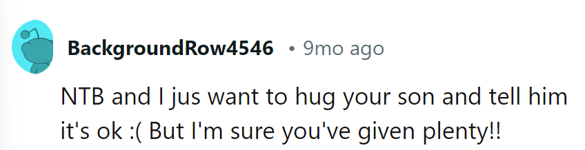 Ready to dish out hugs and reassurance like a 'non-buttface' hug dispenser!