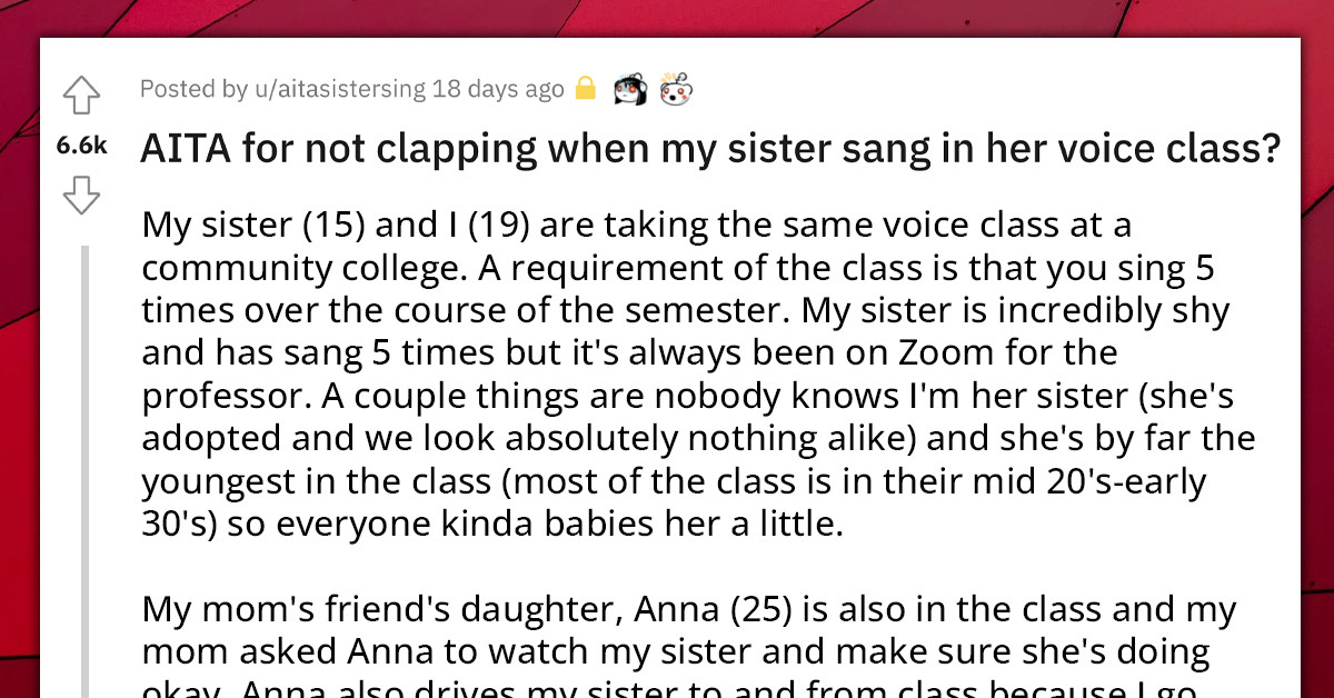 Nervous Student Ends Up In Tears When Criticized By Her Sister After A Performance In Front Of Their Beginner Voice Lessons Class