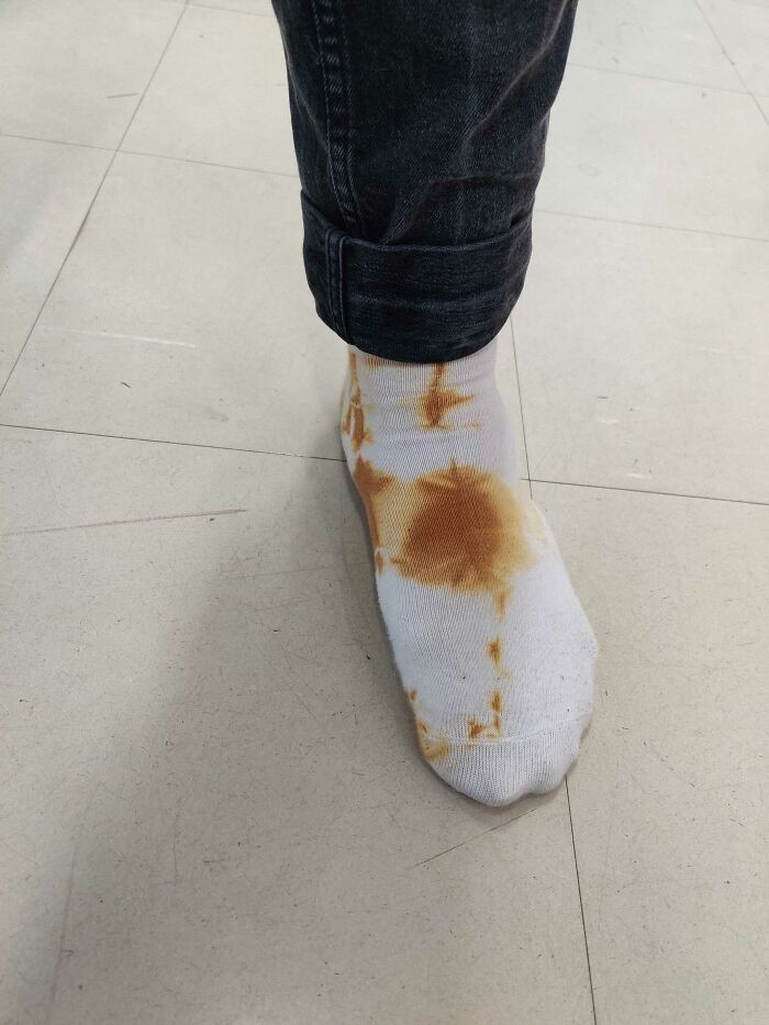 14. Tie-Dye Socks That Look Like Someone Used Them As Toilet Paper