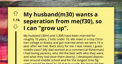 "Lazy" Mom Of Two Who Has No Adult Skills Risks Separation From Her Husband For Her To "Grow Up"