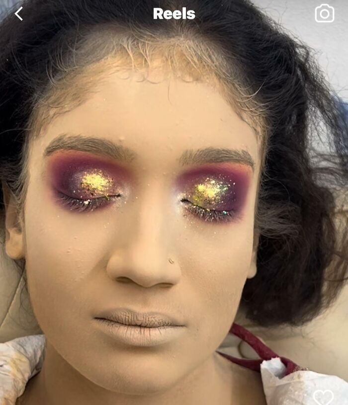 "Distracted By The Amount Of Foundation In Her Hair And The Eyeshadow Fallout"