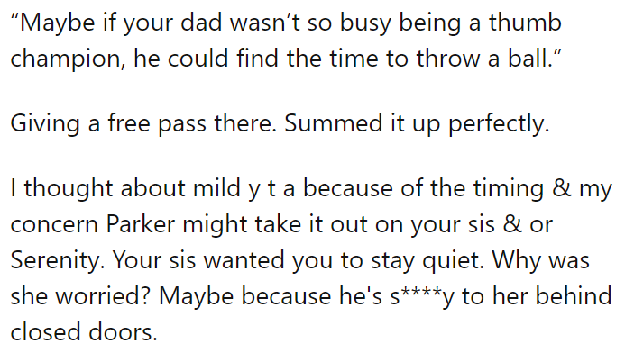 Many Redditors are wondering if BIL is abusing the sister