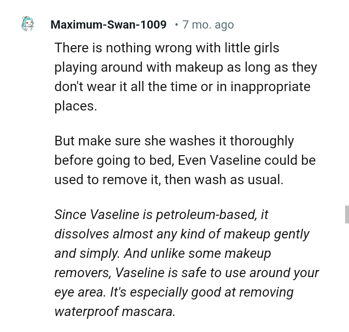 Making sure she washes it thoroughly