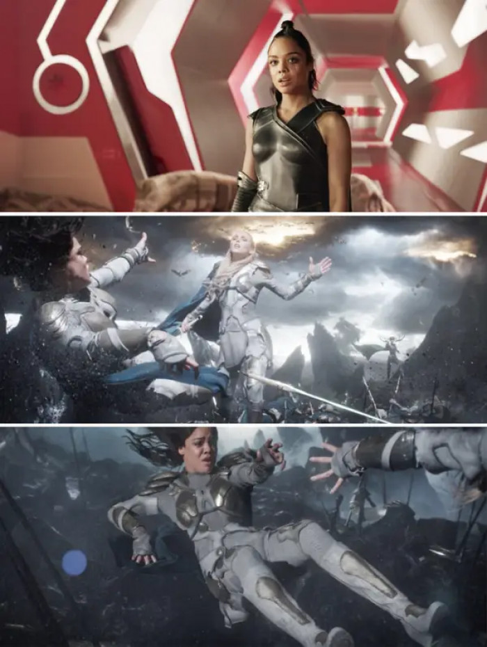 18. There was supposed to be a scene in Thor: Ragnarok where a woman is seen leaving Valkyrie's bedroom, confirming her bisexuality.