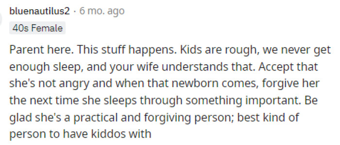 Many parents understand how it is, especially in times like these when everything feels chaotic; she's pregnant, and he's also taking care of another child.
