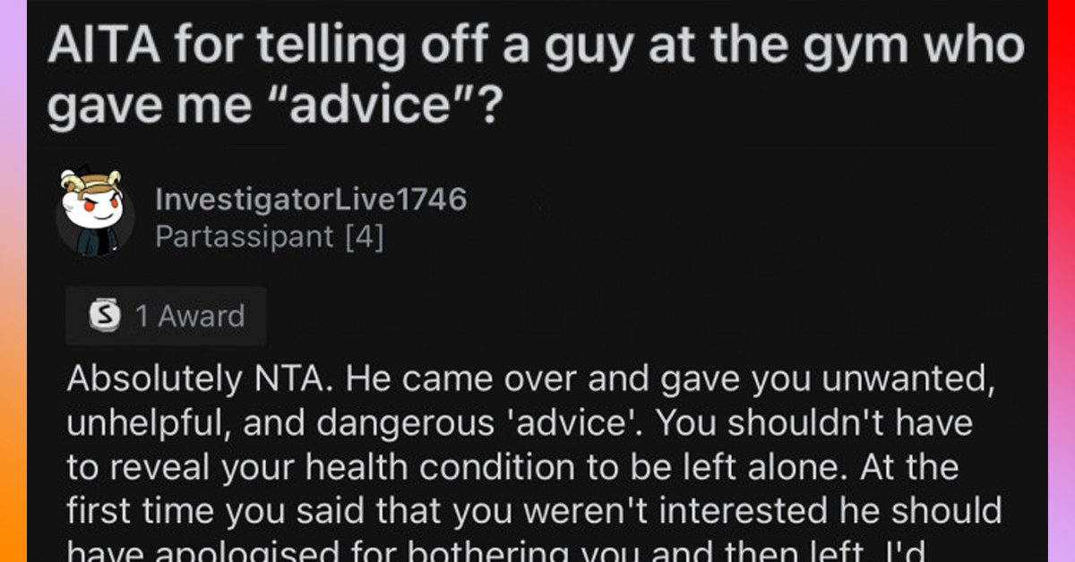 Disabled Woman Goes Off On "Gym Rat" Who Repeatedly Criticised Her Workout Routine And Diet