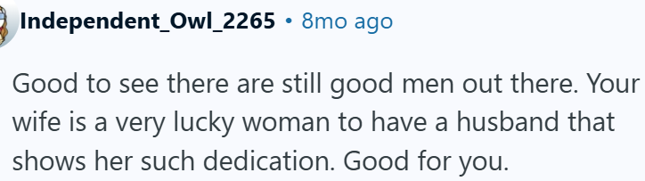 OP's Wife Is Very Lucky to Have Him