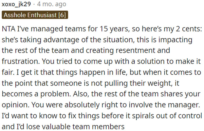 Involving the manager was smart