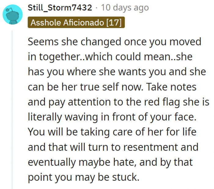 6. She might have just revealed her true self.