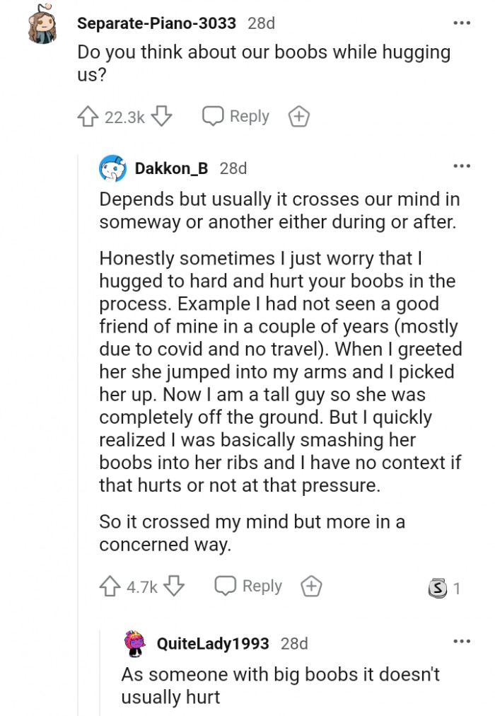 A curious lady wants to know something