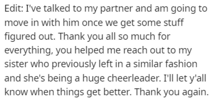 OP Decided That It's Time to Let Go and Focus on Themselves