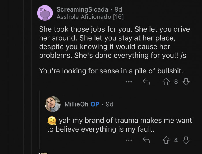 It's better not to try making sense of things in such situations.