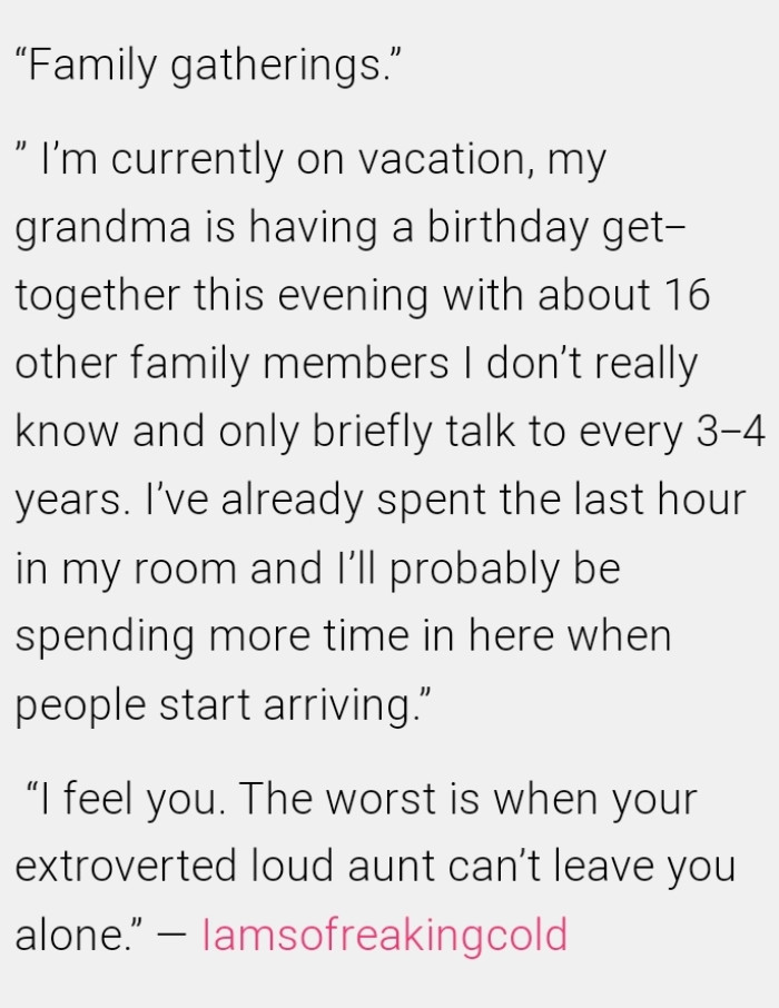30. Thankful for empty rooms in family houses.