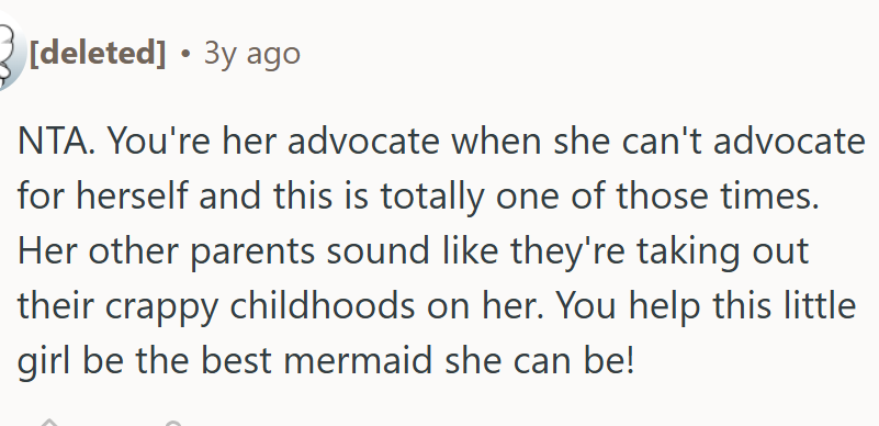 OP needs to be her advocate